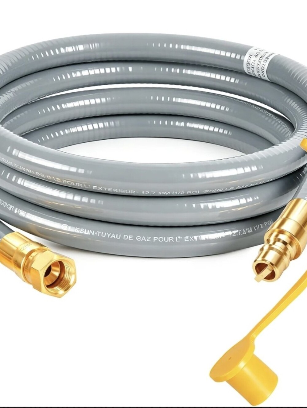 Flexible Natural Gas Hose with Brass Fittings